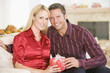 Couple Sharing Christmas Present