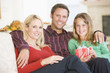 Portrait Of Family At Christmas