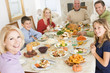 Family All Together At Christmas Dinner