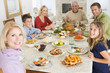 Family All Together At Christmas Dinner