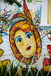 Visage de femme, tag de carnaval, Brésil.