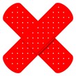 Red Crossed Bandaids