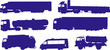 trucks collection vector