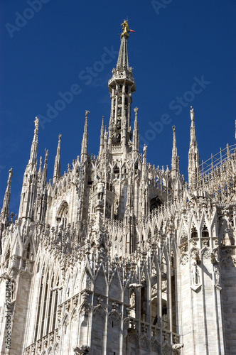 Side facade of Duomo, Milan, Italy by Belle Mo