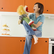 Young woman with puppet
