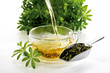 Woodruff and woodruff tea, close-up