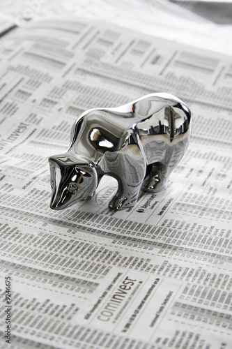 Photo: Baer figurine on ournal, close-up Baer figurine on ournal, close-up