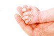 Foto: babyhand, hand, säugling babyhand, hand, säugling