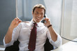 Business man using a phone
