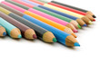 colorful pencils on white background colorful pencils on white background
