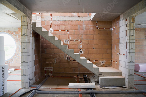 Photo: Staircase of a home under construction Staircase of a home under construction