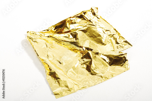 Photo: Leaf of gold, elevated view, close-up Leaf of gold, elevated view, close-up