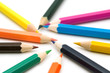 colorful pencils on white background colorful pencils on white background