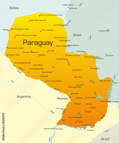 Map Of Paraguay. map of Paraguay country