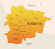 Abstract vector color map of Andorra country