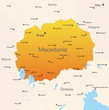 Abstract vector color map of Macedonia country