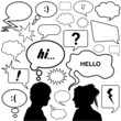 dialog bubbles great set vector