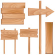 wooden sign vector