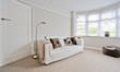 lounge area in newly restored rebuilt house