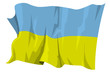 Computer generated illustration of the flag of Ukraine