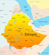 Abstract vector color map of Ethiopia country Abstract vector color map of Ethiopia country