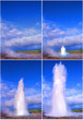 Geyser in action, four steps