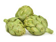 Artichokes isolated on white