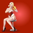 pin up Xmas (red)