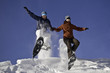 Spass im Schnee mit Schneeschuhen