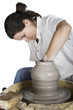 Picture of a potter works a potter's wheel