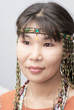 Beautiful chukchi woman in folk dress Beautiful chukchi woman in folk dress