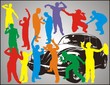 Rap boys and car