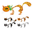 vector set of cats vector set of cats