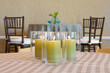 An image of a glowing elegant centerpiece