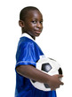 A young preteen with his favorite thing... Soccer