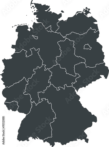 Vektor: Deutschlandkarte Deutschlandkarte