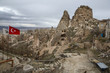 Ancient cavetown Uchisar, near Goreme, Cappadocia, Turkey
