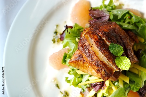 Photo: An image of a gourmet fish and citrus salad An image of a gourmet fish and citrus salad
