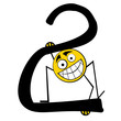 Illustration: happy alphabet number - 2 two happy alphabet number - 2 two