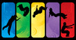 Jumping silhouettes