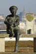 Stautue de Jules Verne enfant sur la butte sainte Anne Stautue de Jules Verne enfant sur la butte sainte Anne