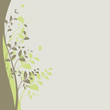 vector serie - tree branch decoration