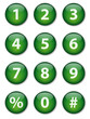 Number buttons (green) Number buttons (green)