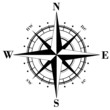 Black compass rose