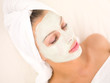Portrait of beautiful woman during spa treatment Portrait of beautiful woman during spa treatment