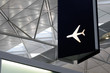 Airport sign of a airplane icon