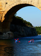 kayak sur le gardon et passage sous le pont du gard