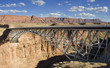 View of the Navajo Bridge over the canyon
