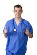 happy doctor giving thumbs up
