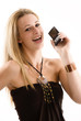 Photo: Young woman on mobile phone Young woman on mobile phone